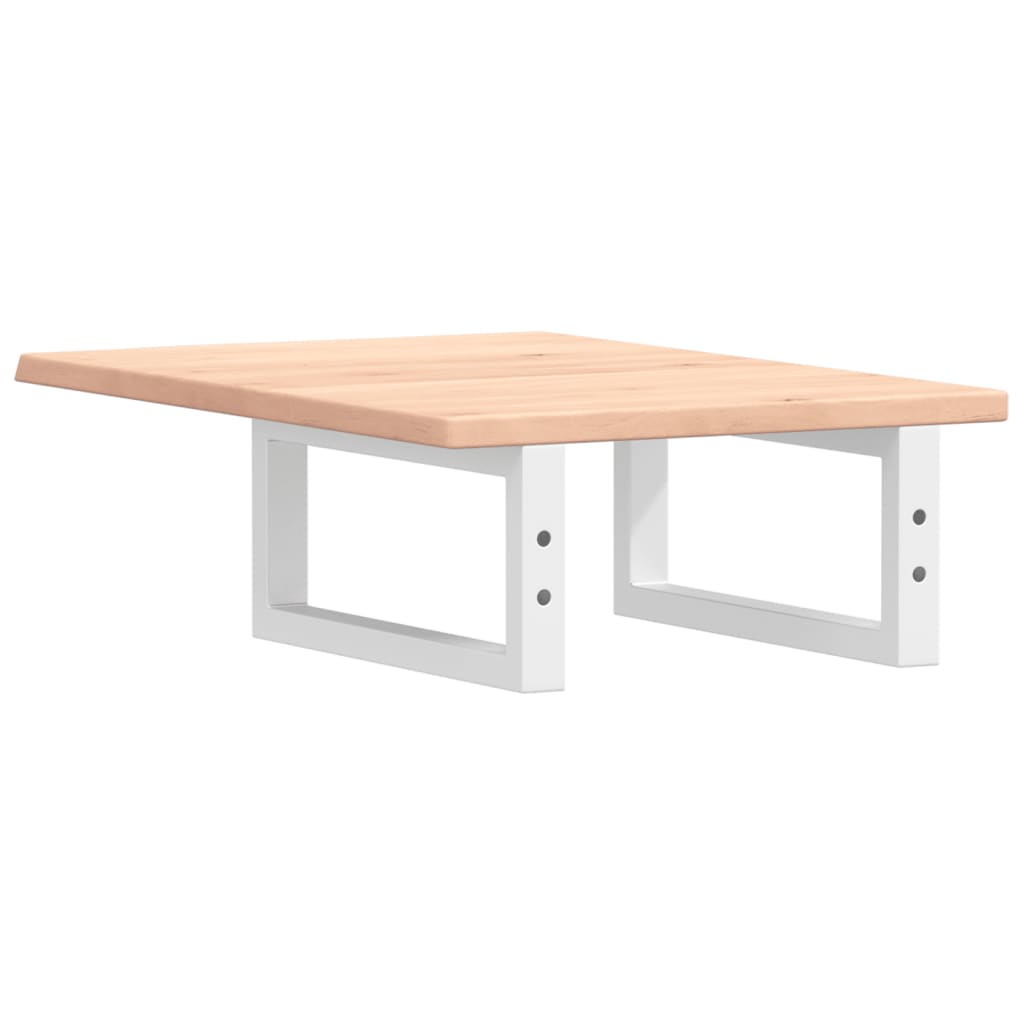 vidaXL Ράφι Νιπτήρα Τοίχου από Ατσάλι / Μασίφ Ξύλο Δρυός