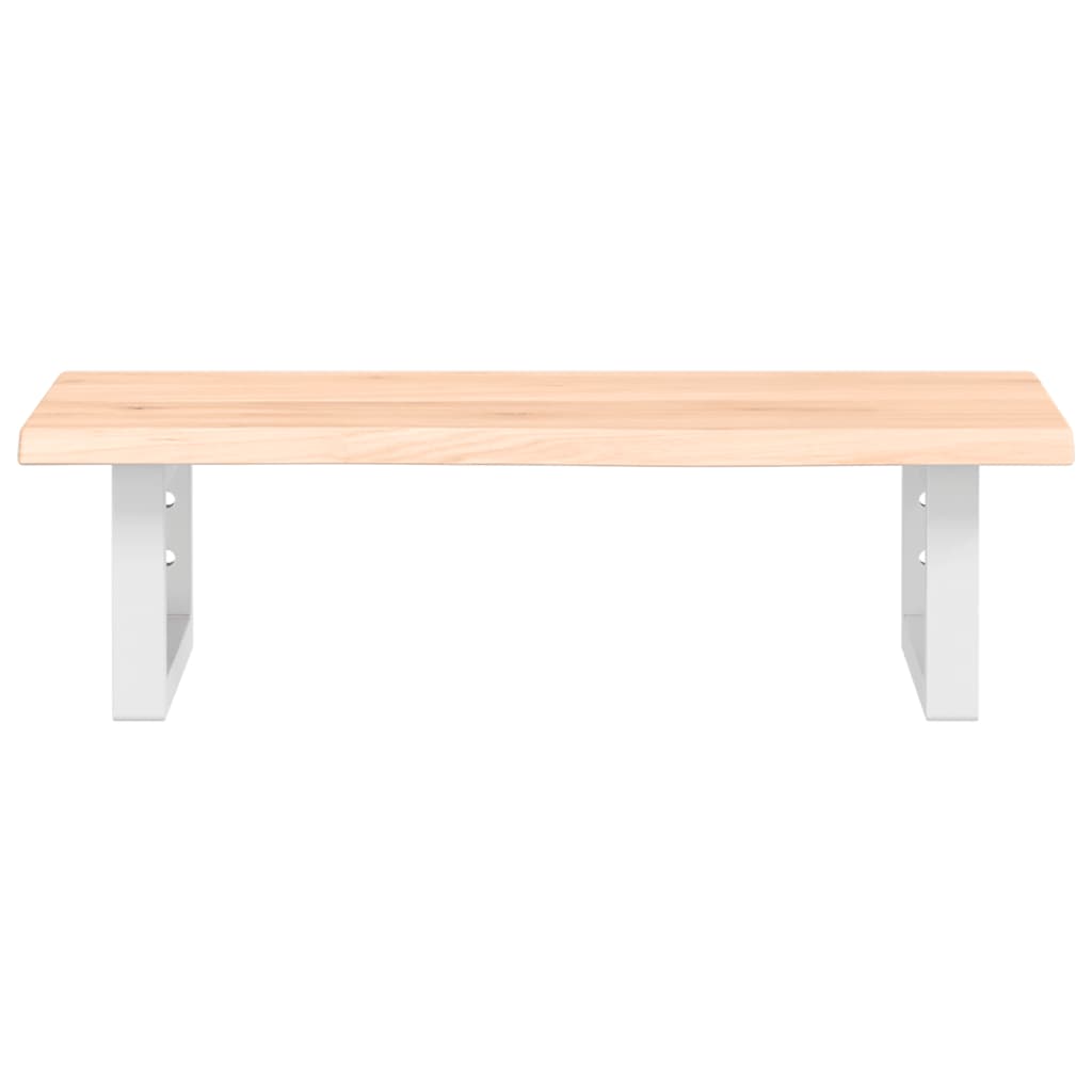 vidaXL Ράφι Νιπτήρα Τοίχου από Ατσάλι / Μασίφ Ξύλο Δρυός