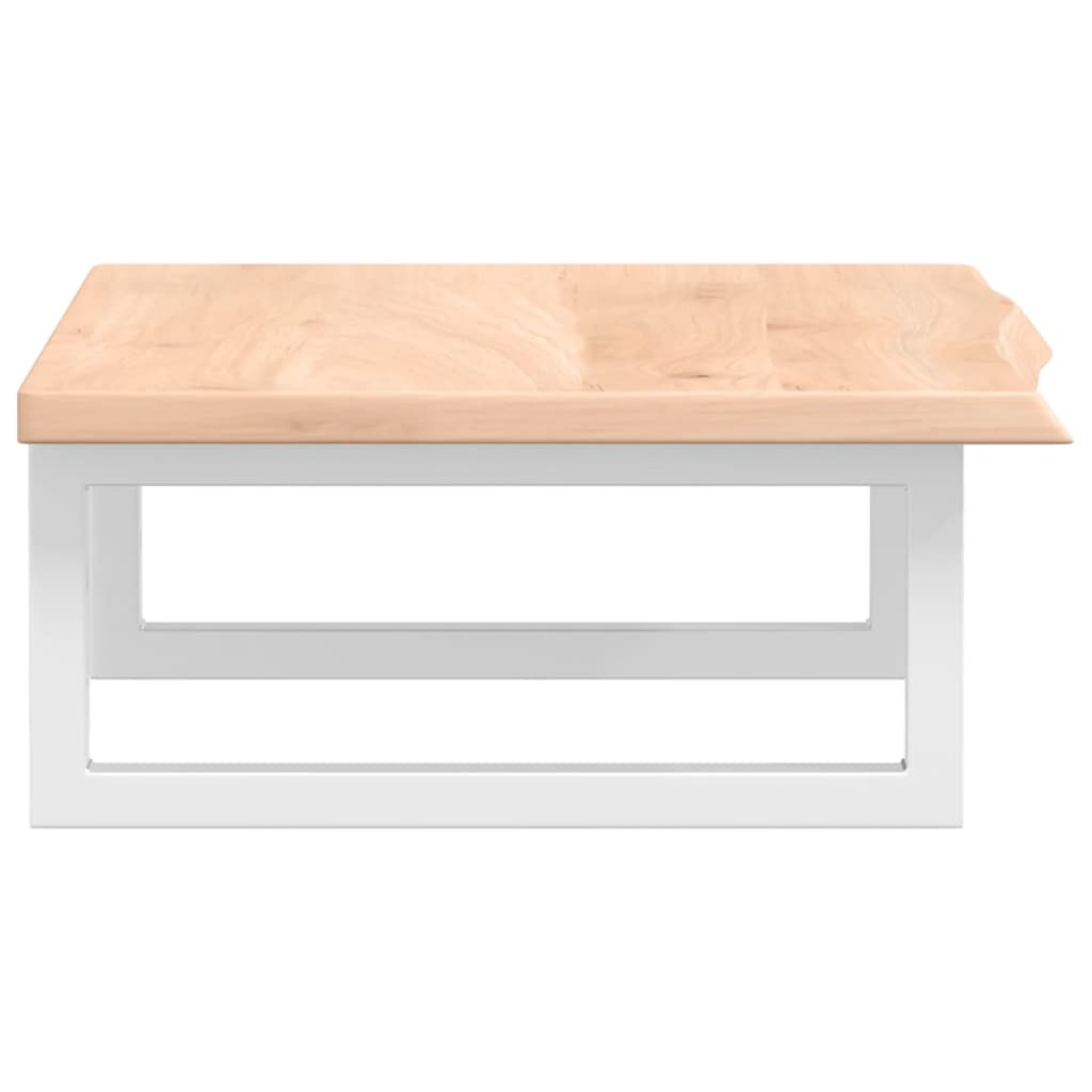 vidaXL Ράφι Νιπτήρα Τοίχου από Ατσάλι / Μασίφ Ξύλο Δρυός