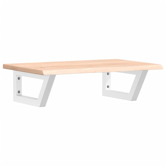 vidaXL Ράφι Νιπτήρα Τοίχου από Ατσάλι / Μασίφ Ξύλο Δρυός