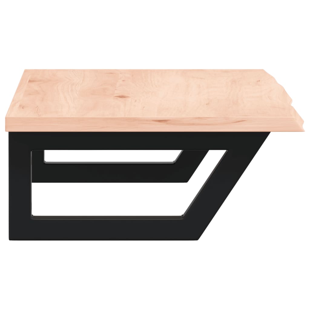 vidaXL Ράφι Νιπτήρα Τοίχου από Ατσάλι / Μασίφ Ξύλο Δρυός