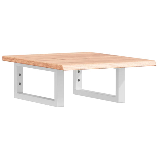 vidaXL Ράφι Νιπτήρα Τοίχου από Ατσάλι / Μασίφ Ξύλο Δρυός