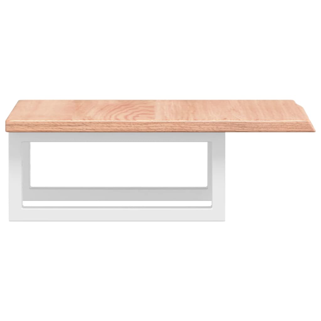 vidaXL Ράφι Νιπτήρα Τοίχου από Ατσάλι / Μασίφ Ξύλο Δρυός