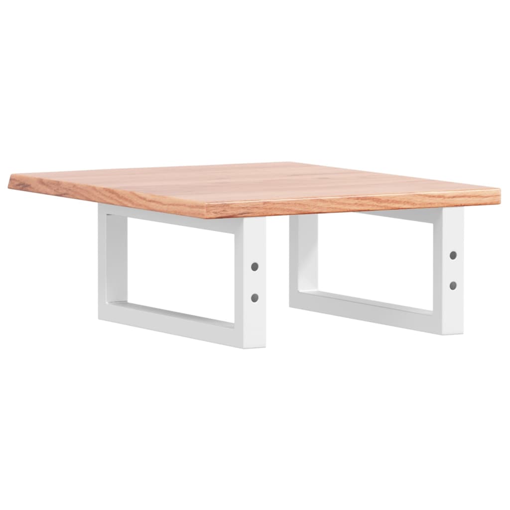 vidaXL Ράφι Νιπτήρα Τοίχου από Ατσάλι / Μασίφ Ξύλο Δρυός