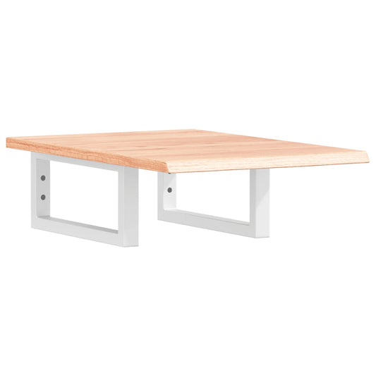 vidaXL Ράφι Νιπτήρα Τοίχου από Ατσάλι / Μασίφ Ξύλο Δρυός