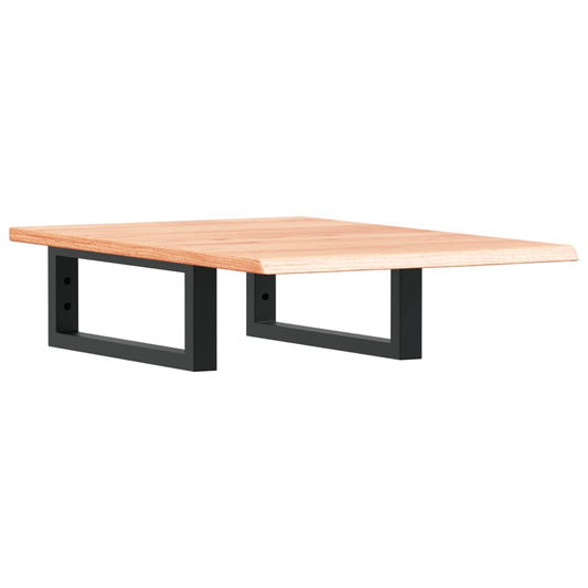 vidaXL Ράφι Νιπτήρα Τοίχου από Ατσάλι / Μασίφ Ξύλο Δρυός