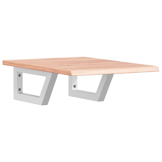 vidaXL Ράφι Νιπτήρα Τοίχου από Ατσάλι / Μασίφ Ξύλο Δρυός