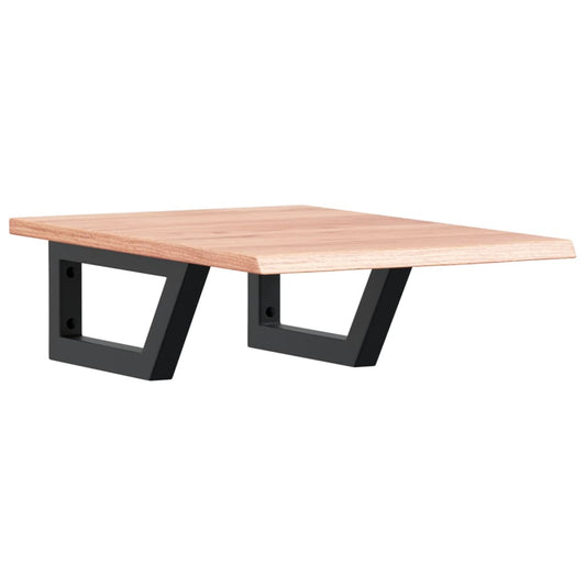 vidaXL Ράφι Νιπτήρα Τοίχου από Ατσάλι / Μασίφ Ξύλο Δρυός