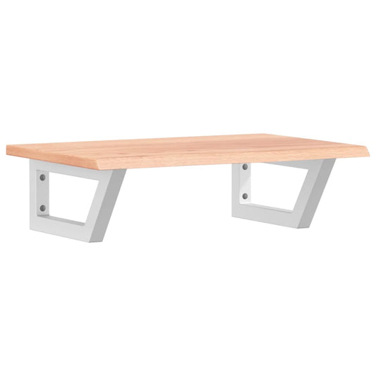 vidaXL Ράφι Νιπτήρα Τοίχου από Ατσάλι / Μασίφ Ξύλο Δρυός