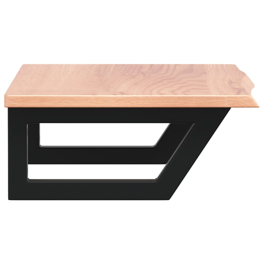 vidaXL Ράφι Νιπτήρα Τοίχου από Ατσάλι / Μασίφ Ξύλο Δρυός