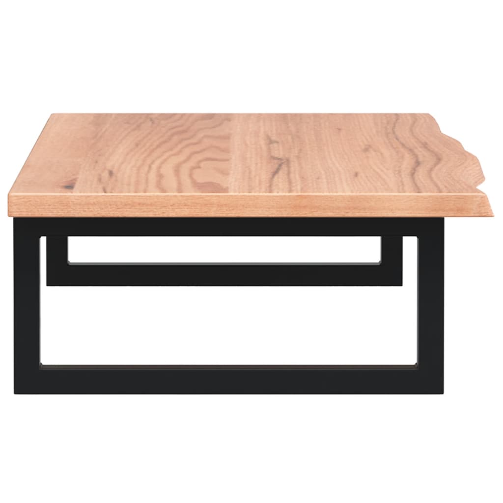 vidaXL Ράφι Νιπτήρα Τοίχου από Ατσάλι / Μασίφ Ξύλο Δρυός