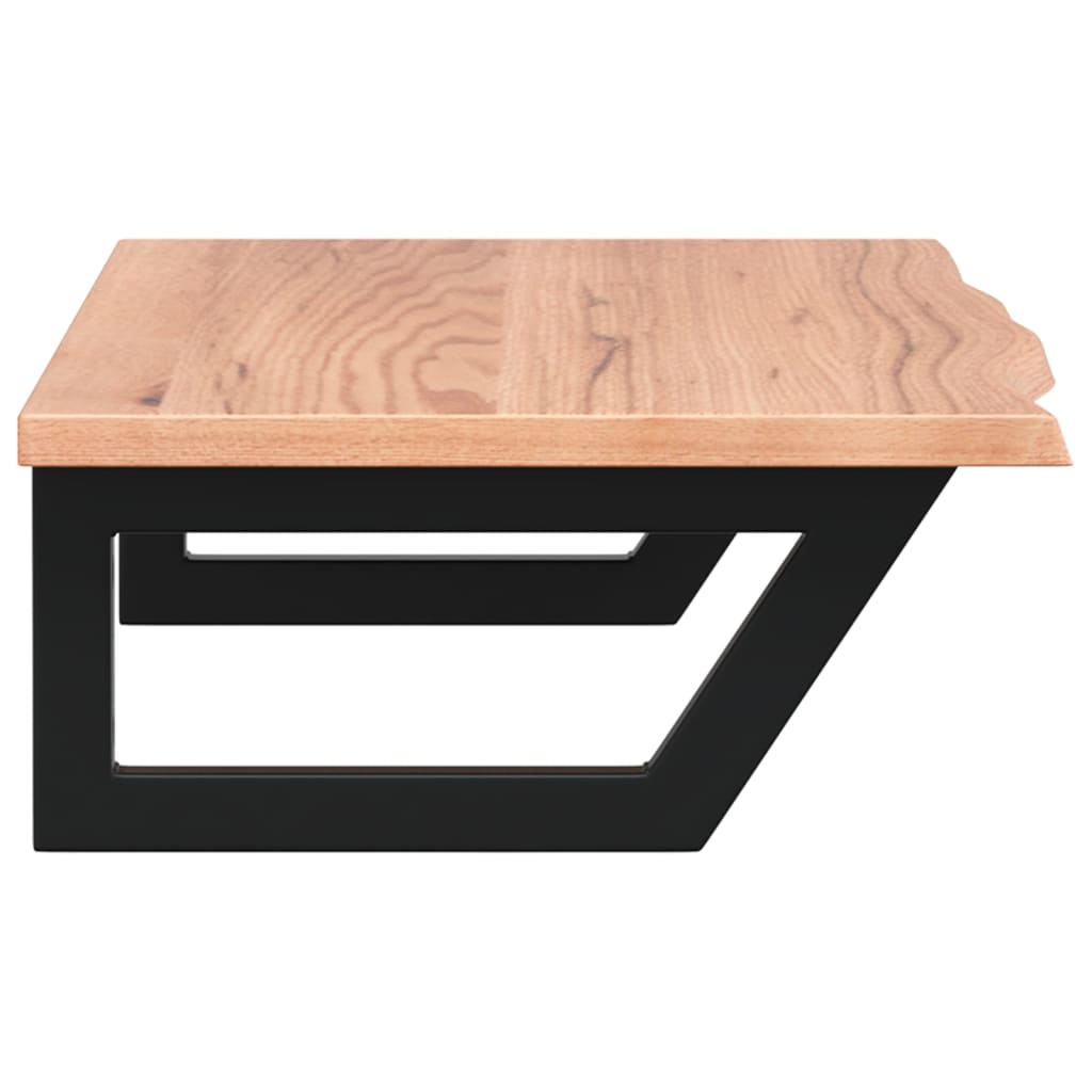 vidaXL Ράφι Νιπτήρα Τοίχου από Ατσάλι / Μασίφ Ξύλο Δρυός