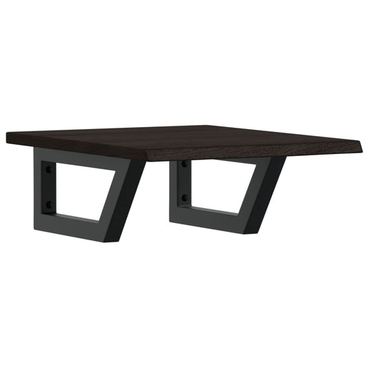 vidaXL Ράφι Νιπτήρα Τοίχου από Ατσάλι / Μασίφ Ξύλο Δρυός