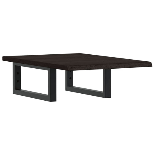 vidaXL Ράφι Νιπτήρα Τοίχου από Ατσάλι / Μασίφ Ξύλο Δρυός