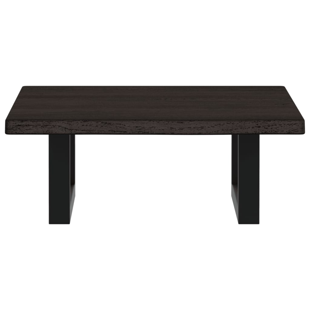 vidaXL Ράφι Νιπτήρα Τοίχου από Ατσάλι / Μασίφ Ξύλο Δρυός