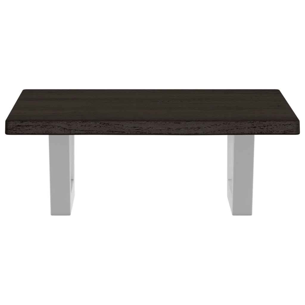 vidaXL Ράφι Νιπτήρα Τοίχου από Ατσάλι / Μασίφ Ξύλο Δρυός