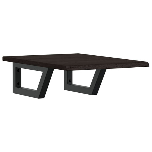 vidaXL Ράφι Νιπτήρα Τοίχου από Ατσάλι / Μασίφ Ξύλο Δρυός