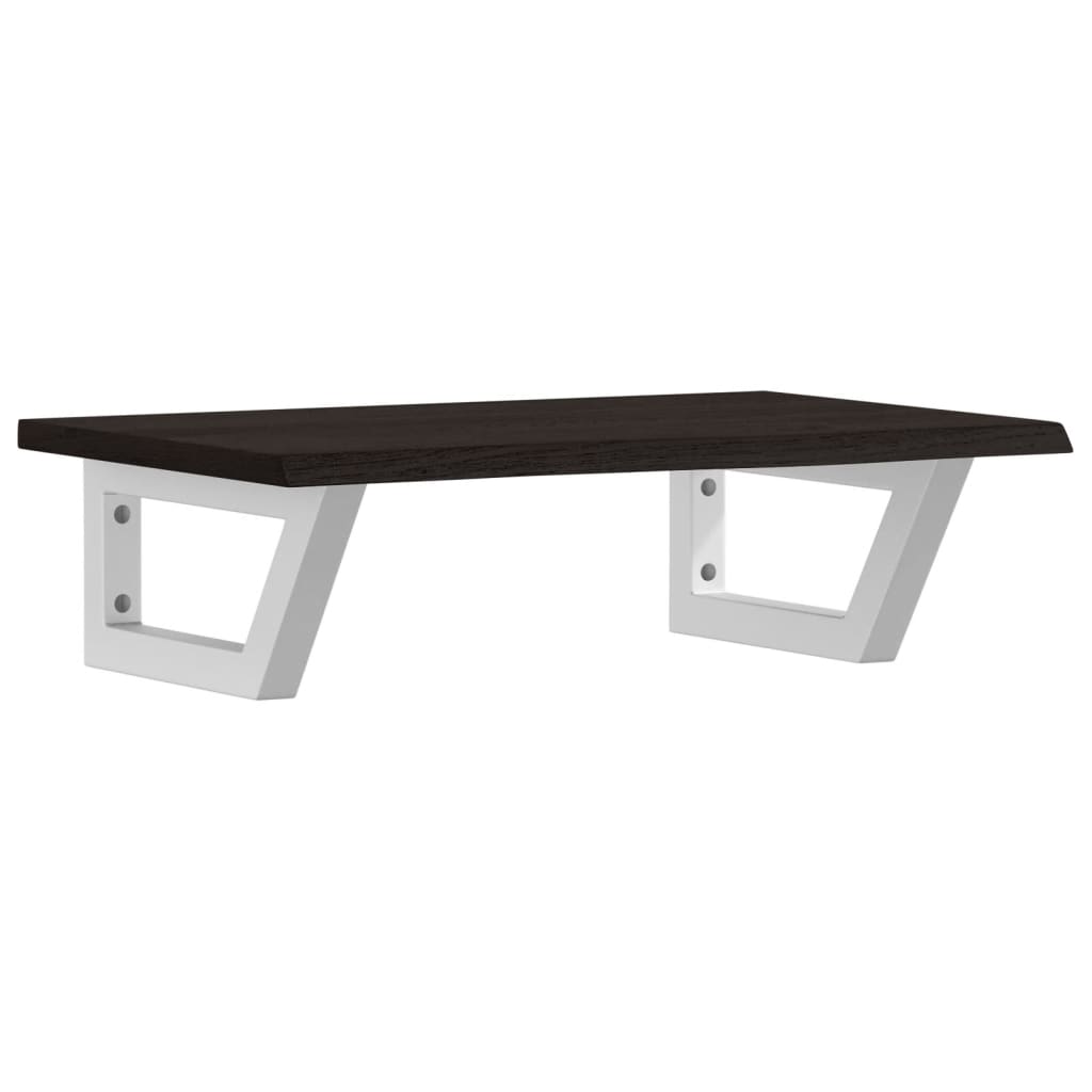 vidaXL Ράφι Νιπτήρα Τοίχου από Ατσάλι / Μασίφ Ξύλο Δρυός