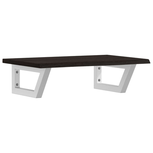 vidaXL Ράφι Νιπτήρα Τοίχου από Ατσάλι / Μασίφ Ξύλο Δρυός