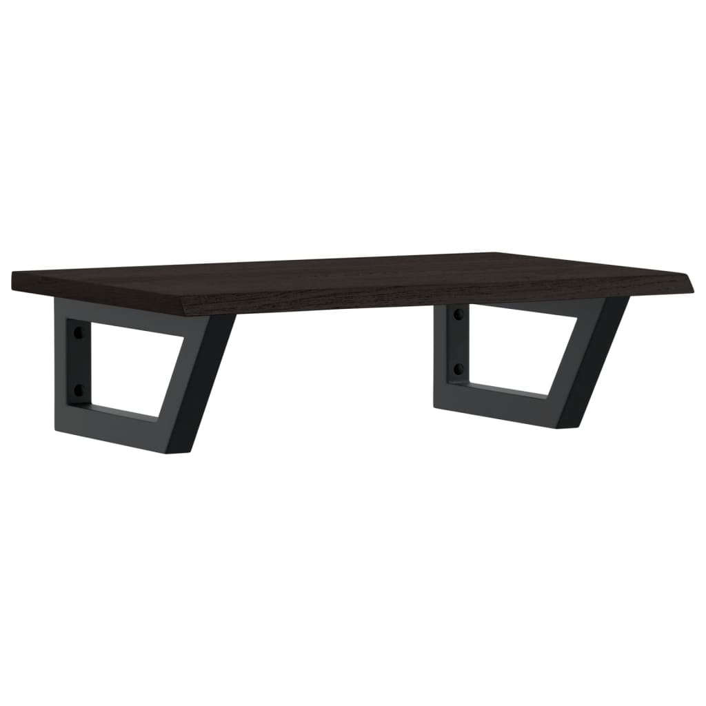 vidaXL Ράφι Νιπτήρα Τοίχου από Ατσάλι / Μασίφ Ξύλο Δρυός