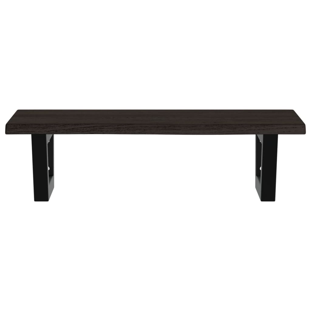 vidaXL Ράφι Νιπτήρα Τοίχου από Ατσάλι / Μασίφ Ξύλο Δρυός