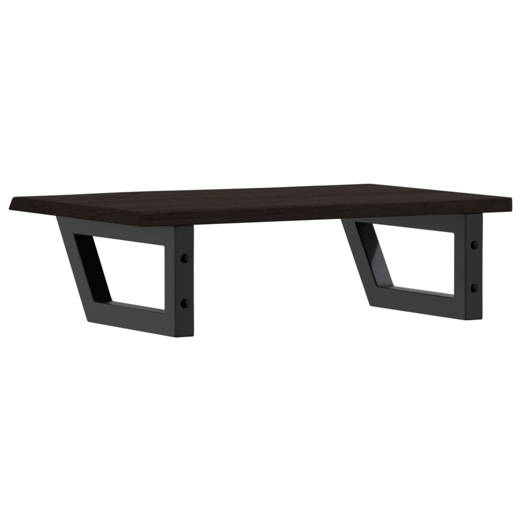 vidaXL Ράφι Νιπτήρα Τοίχου από Ατσάλι / Μασίφ Ξύλο Δρυός