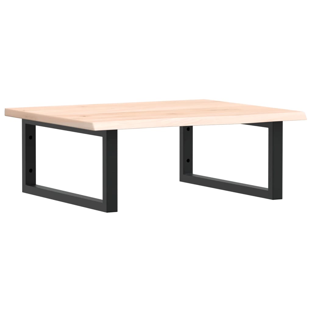 vidaXL Ράφι Νιπτήρα Τοίχου από Ατσάλι / Μασίφ Ξύλο Δρυός