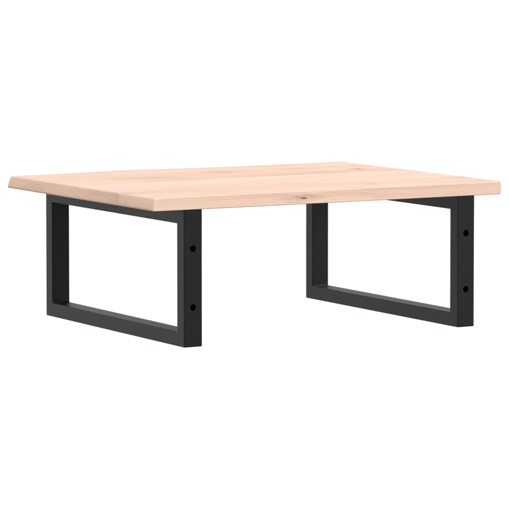 vidaXL Ράφι Νιπτήρα Τοίχου από Ατσάλι / Μασίφ Ξύλο Δρυός