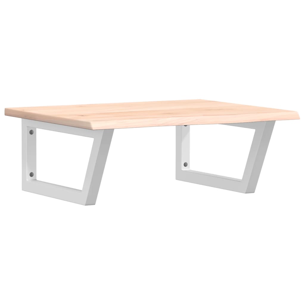 vidaXL Ράφι Νιπτήρα Τοίχου από Ατσάλι / Μασίφ Ξύλο Δρυός