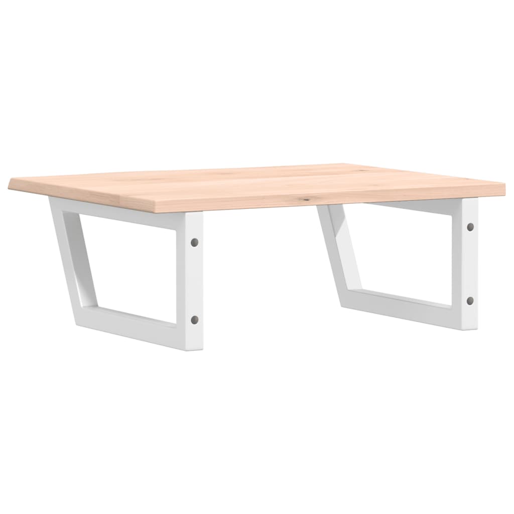 vidaXL Ράφι Νιπτήρα Τοίχου από Ατσάλι / Μασίφ Ξύλο Δρυός