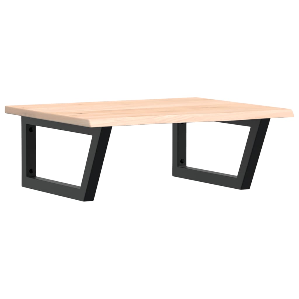 vidaXL Ράφι Νιπτήρα Τοίχου από Ατσάλι / Μασίφ Ξύλο Δρυός