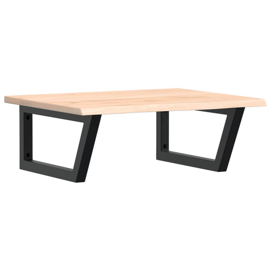 vidaXL Ράφι Νιπτήρα Τοίχου από Ατσάλι / Μασίφ Ξύλο Δρυός