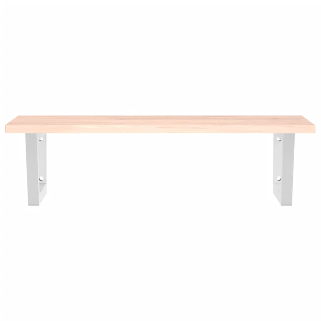 vidaXL Ράφι Νιπτήρα Τοίχου από Ατσάλι / Μασίφ Ξύλο Δρυός