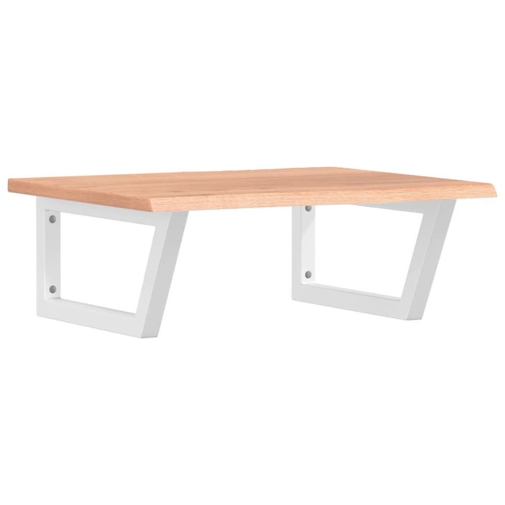 vidaXL Ράφι Νιπτήρα Τοίχου από Ατσάλι / Μασίφ Ξύλο Δρυός