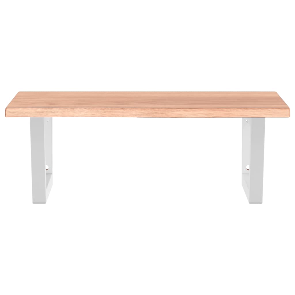 vidaXL Ράφι Νιπτήρα Τοίχου από Ατσάλι / Μασίφ Ξύλο Δρυός