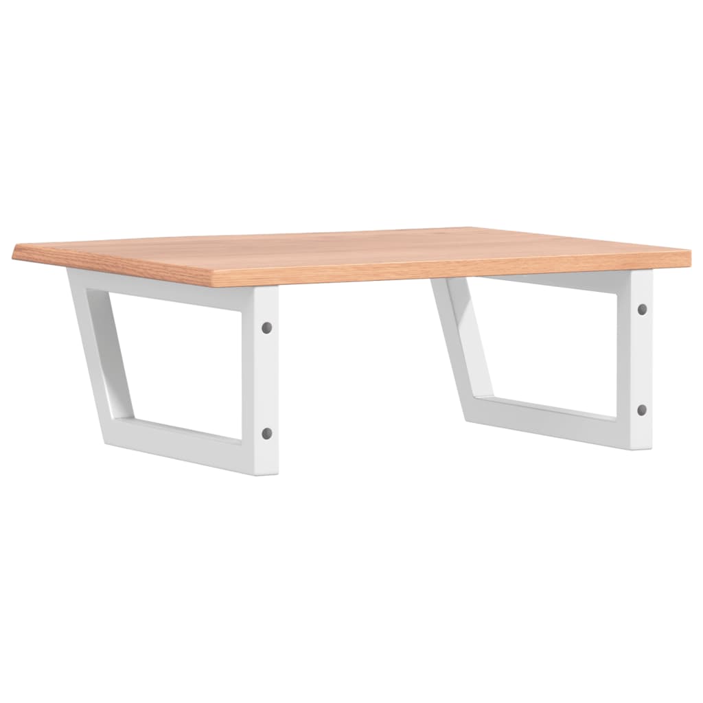 vidaXL Ράφι Νιπτήρα Τοίχου από Ατσάλι / Μασίφ Ξύλο Δρυός