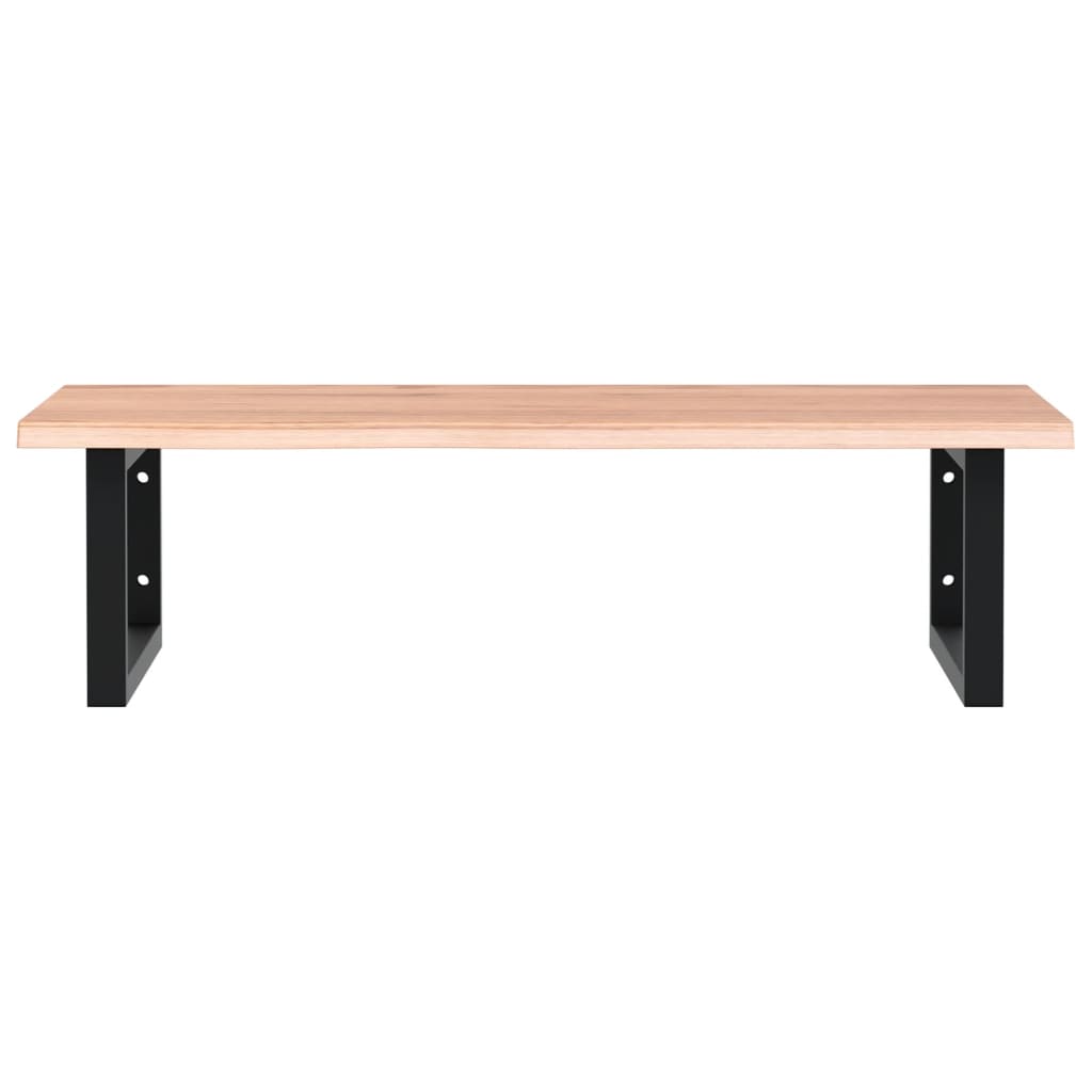 vidaXL Ράφι Νιπτήρα Τοίχου από Ατσάλι / Μασίφ Ξύλο Δρυός