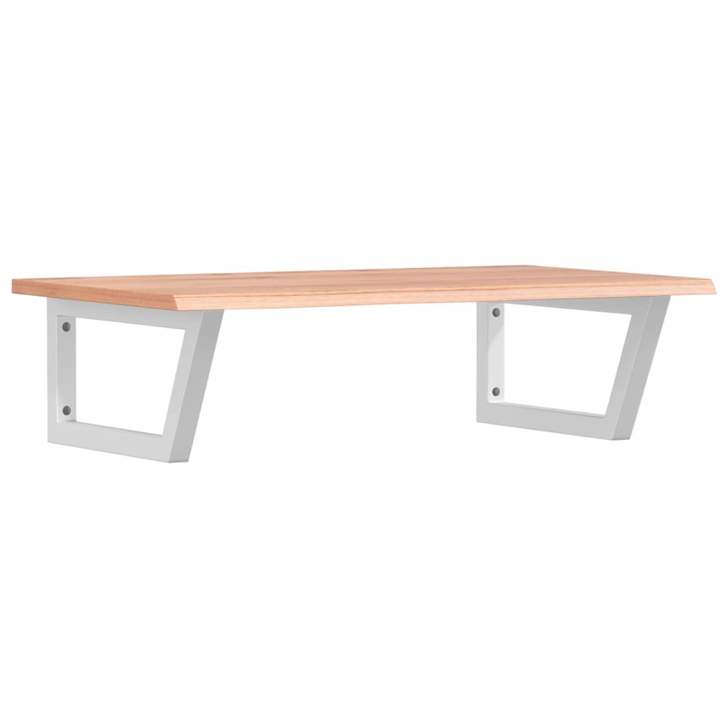 vidaXL Ράφι Νιπτήρα Τοίχου από Ατσάλι / Μασίφ Ξύλο Δρυός