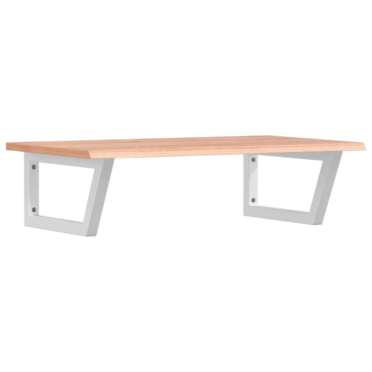 vidaXL Ράφι Νιπτήρα Τοίχου από Ατσάλι / Μασίφ Ξύλο Δρυός