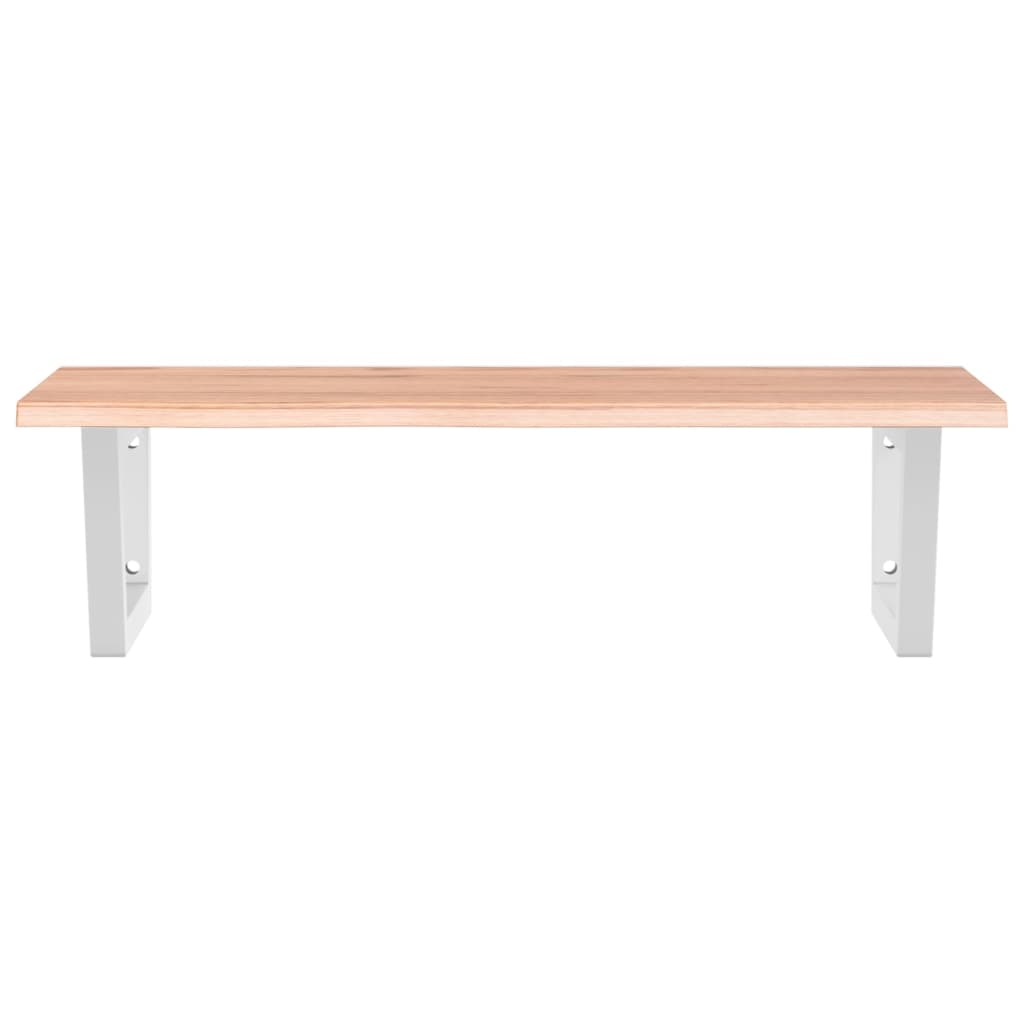 vidaXL Ράφι Νιπτήρα Τοίχου από Ατσάλι / Μασίφ Ξύλο Δρυός