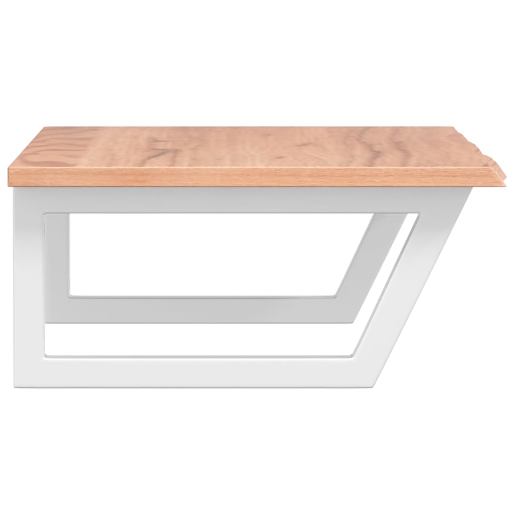 vidaXL Ράφι Νιπτήρα Τοίχου από Ατσάλι / Μασίφ Ξύλο Δρυός