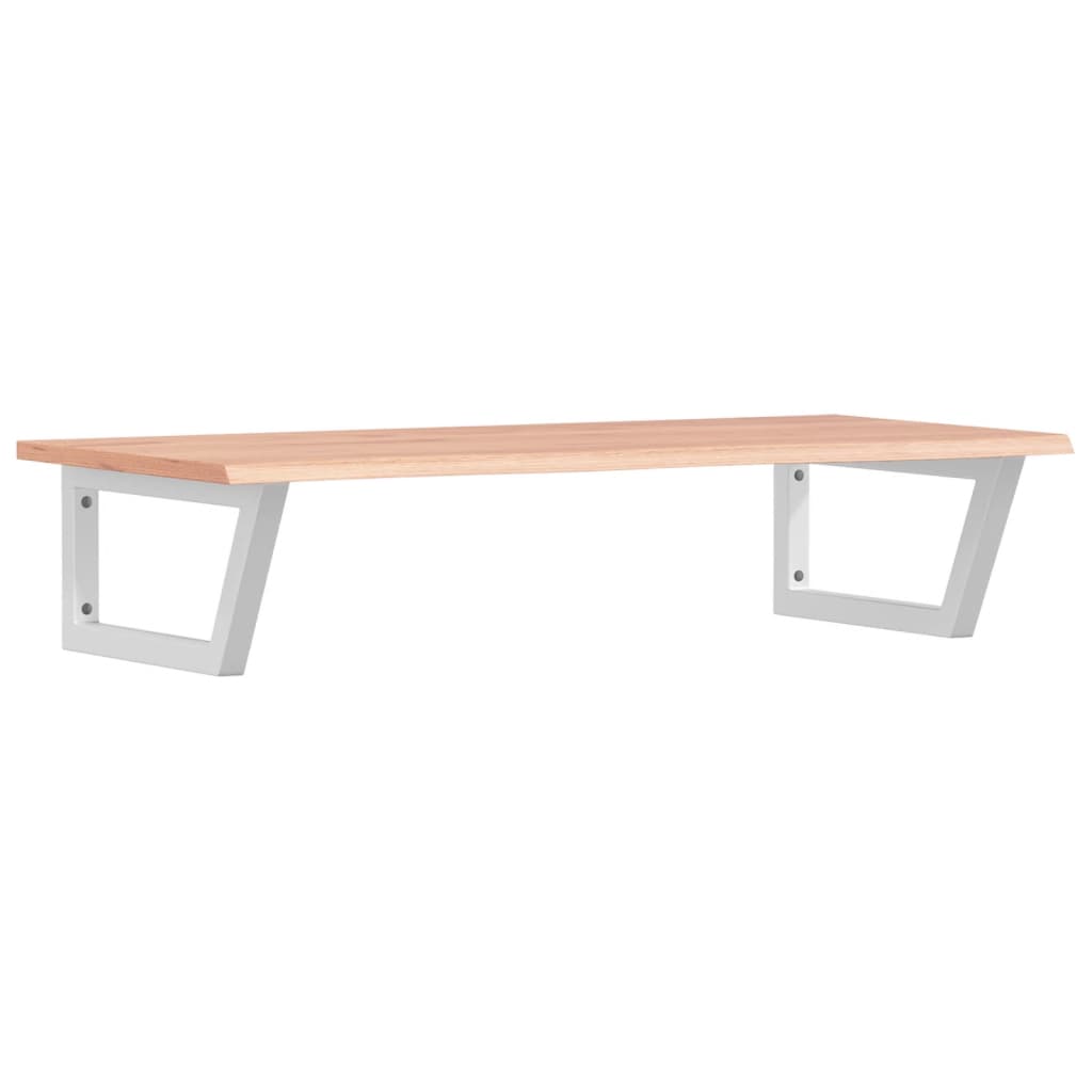 vidaXL Ράφι Νιπτήρα Τοίχου από Ατσάλι / Μασίφ Ξύλο Δρυός