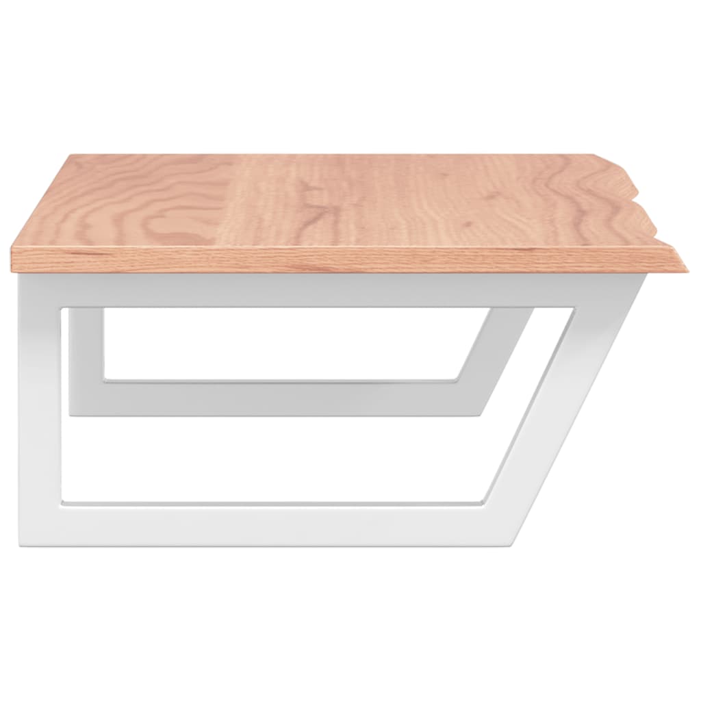 vidaXL Ράφι Νιπτήρα Τοίχου από Ατσάλι / Μασίφ Ξύλο Δρυός