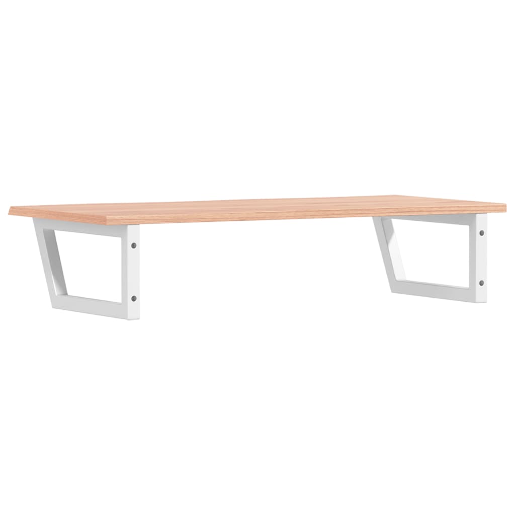 vidaXL Ράφι Νιπτήρα Τοίχου από Ατσάλι / Μασίφ Ξύλο Δρυός