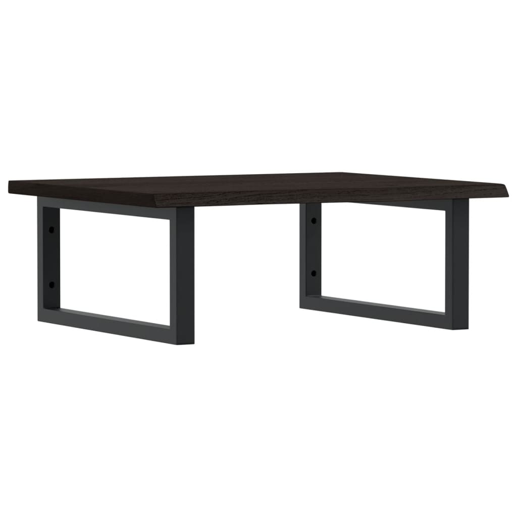 vidaXL Ράφι Νιπτήρα Τοίχου από Ατσάλι / Μασίφ Ξύλο Δρυός