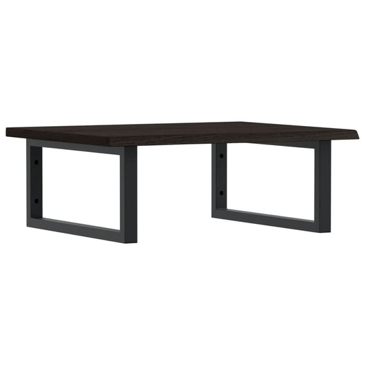 vidaXL Ράφι Νιπτήρα Τοίχου από Ατσάλι / Μασίφ Ξύλο Δρυός