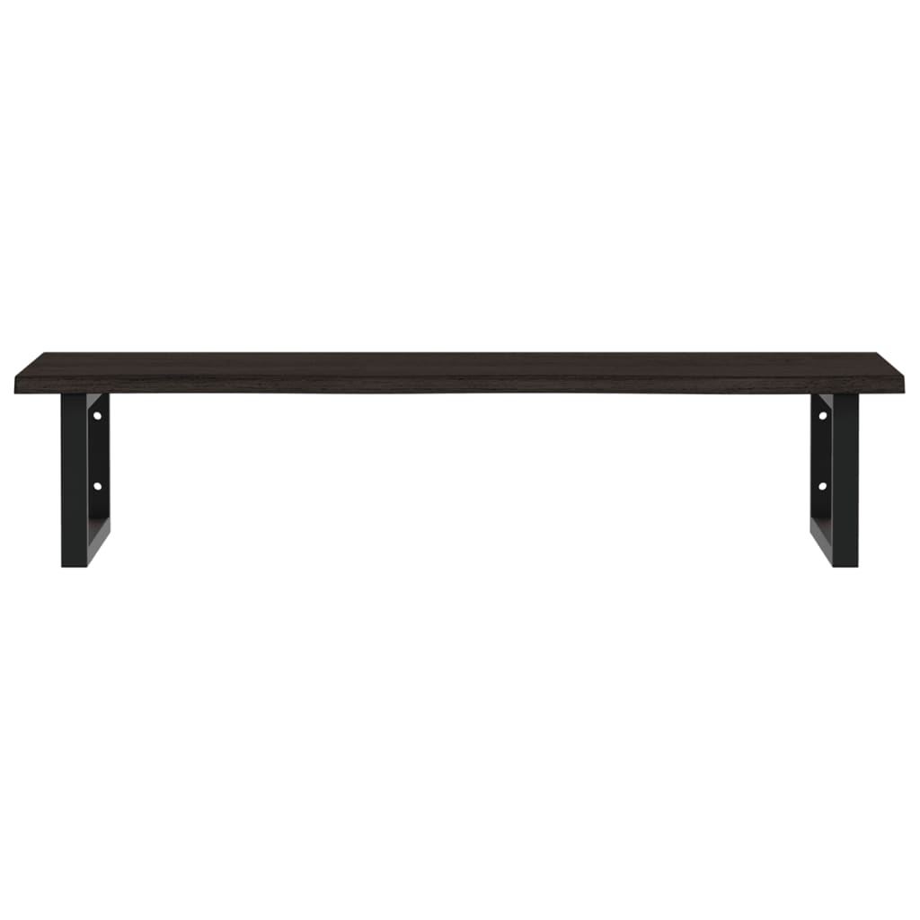 vidaXL Ράφι Νιπτήρα Τοίχου από Ατσάλι / Μασίφ Ξύλο Δρυός