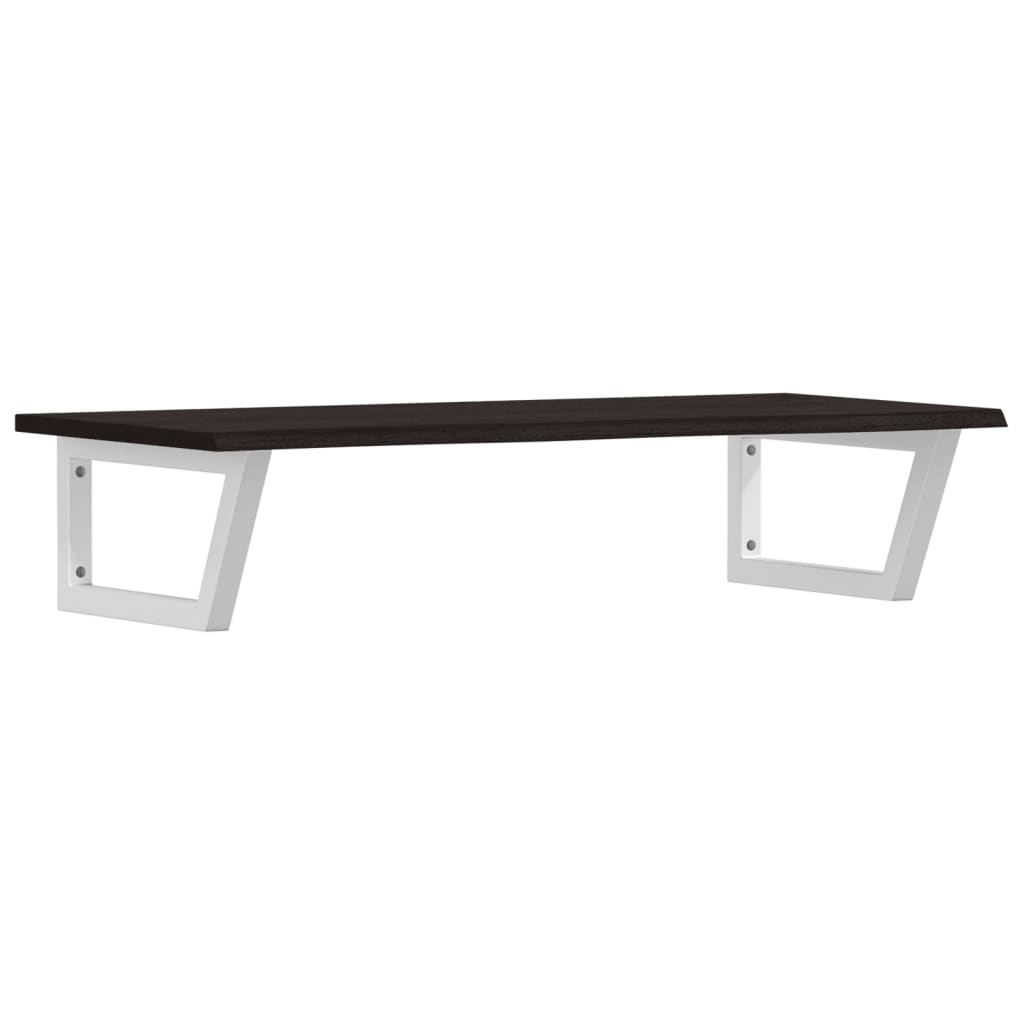 vidaXL Ράφι Νιπτήρα Τοίχου από Ατσάλι / Μασίφ Ξύλο Δρυός