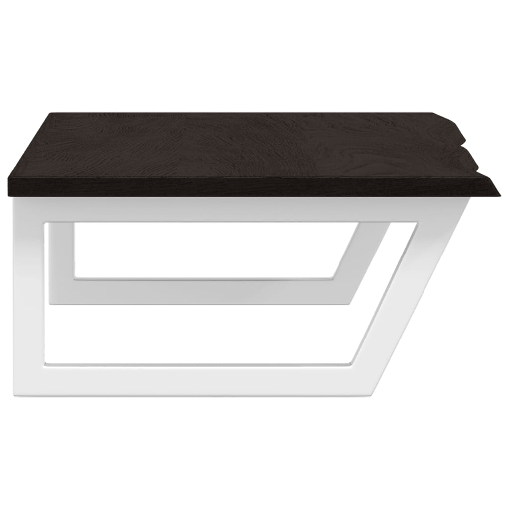 vidaXL Ράφι Νιπτήρα Τοίχου από Ατσάλι / Μασίφ Ξύλο Δρυός