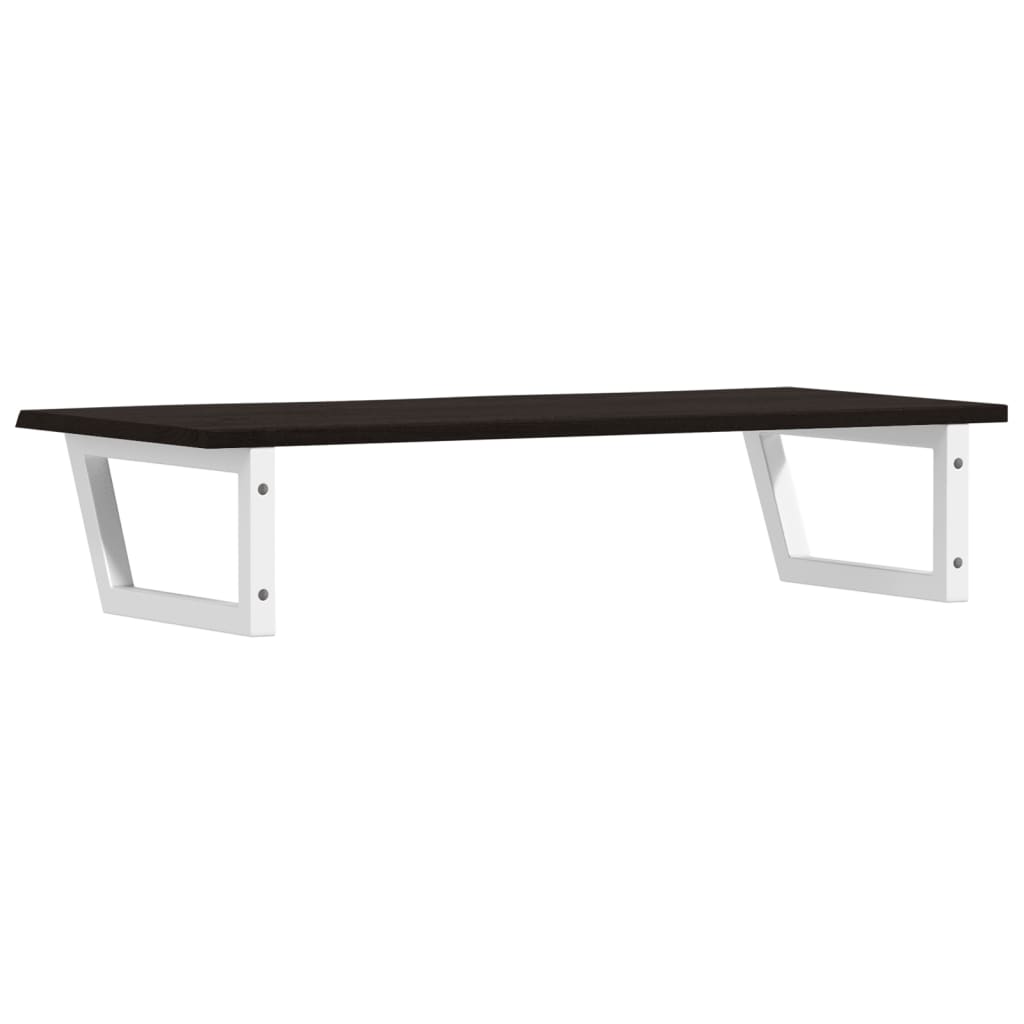 vidaXL Ράφι Νιπτήρα Τοίχου από Ατσάλι / Μασίφ Ξύλο Δρυός